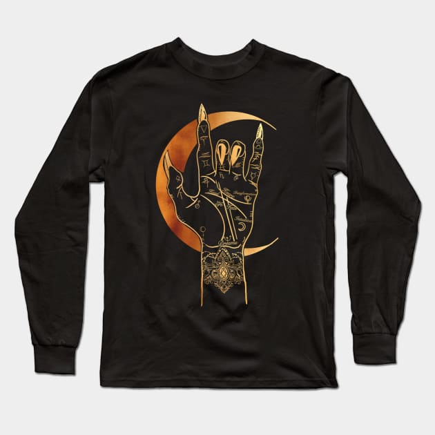 Palmistry Long Sleeve T-Shirt by theroseandraven